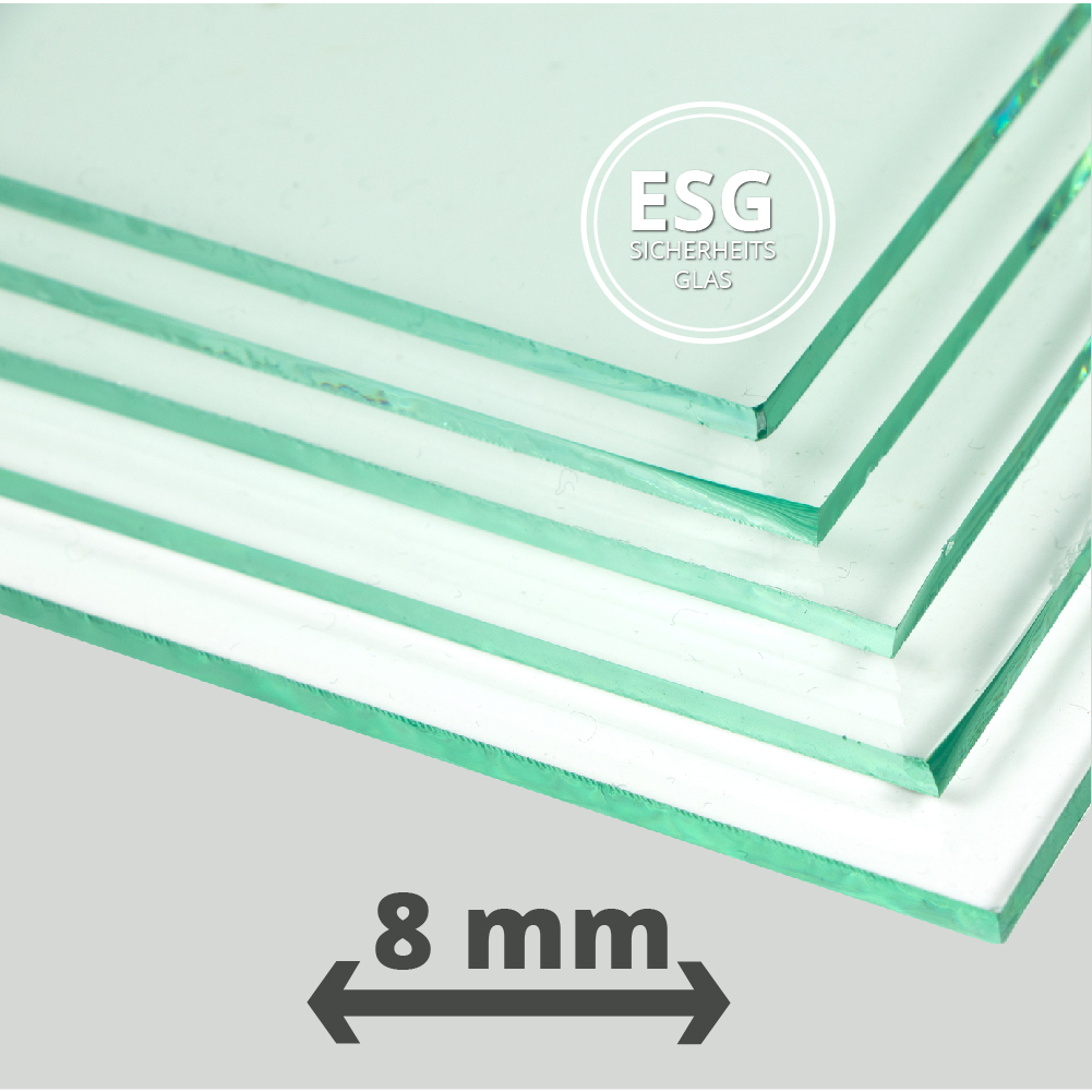 ESG- und Einfachglasplatten auf Maß  |  Glasstärke: 8 mm