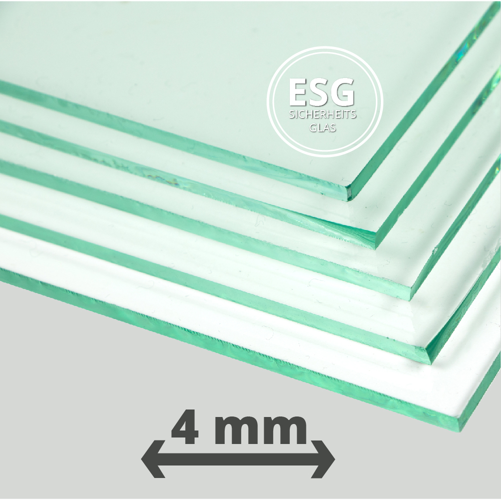 ESG- und Einfachglasplatten auf Maß |  Glasstärke: 4 mm