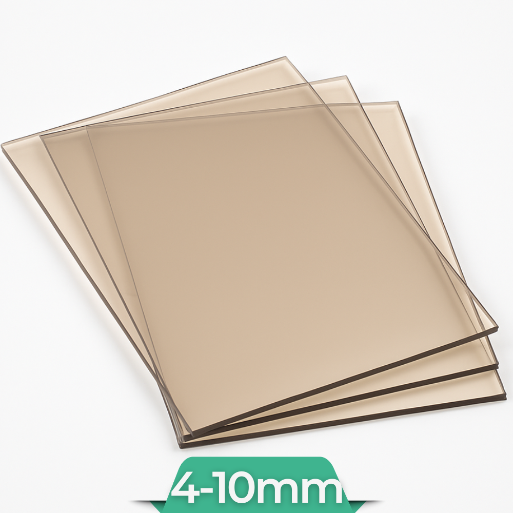 Floatglas nach Maß  | Farbe Bronze | Glasstärke: 4-10mm